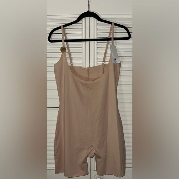 Wacoal Beyond Naked Pima Cotton‎ Blend Open Bust Thigh Shaper Size 2XL - Picture 2 of 10
